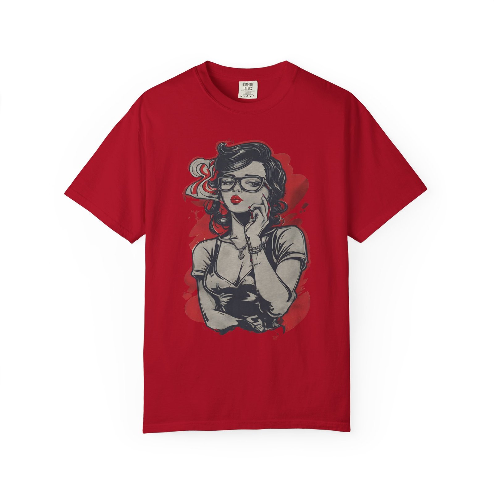 Retro Pinup Girl Graphic T-Shirt | Vintage Glasses Fashion Graphic Tee - Image 16