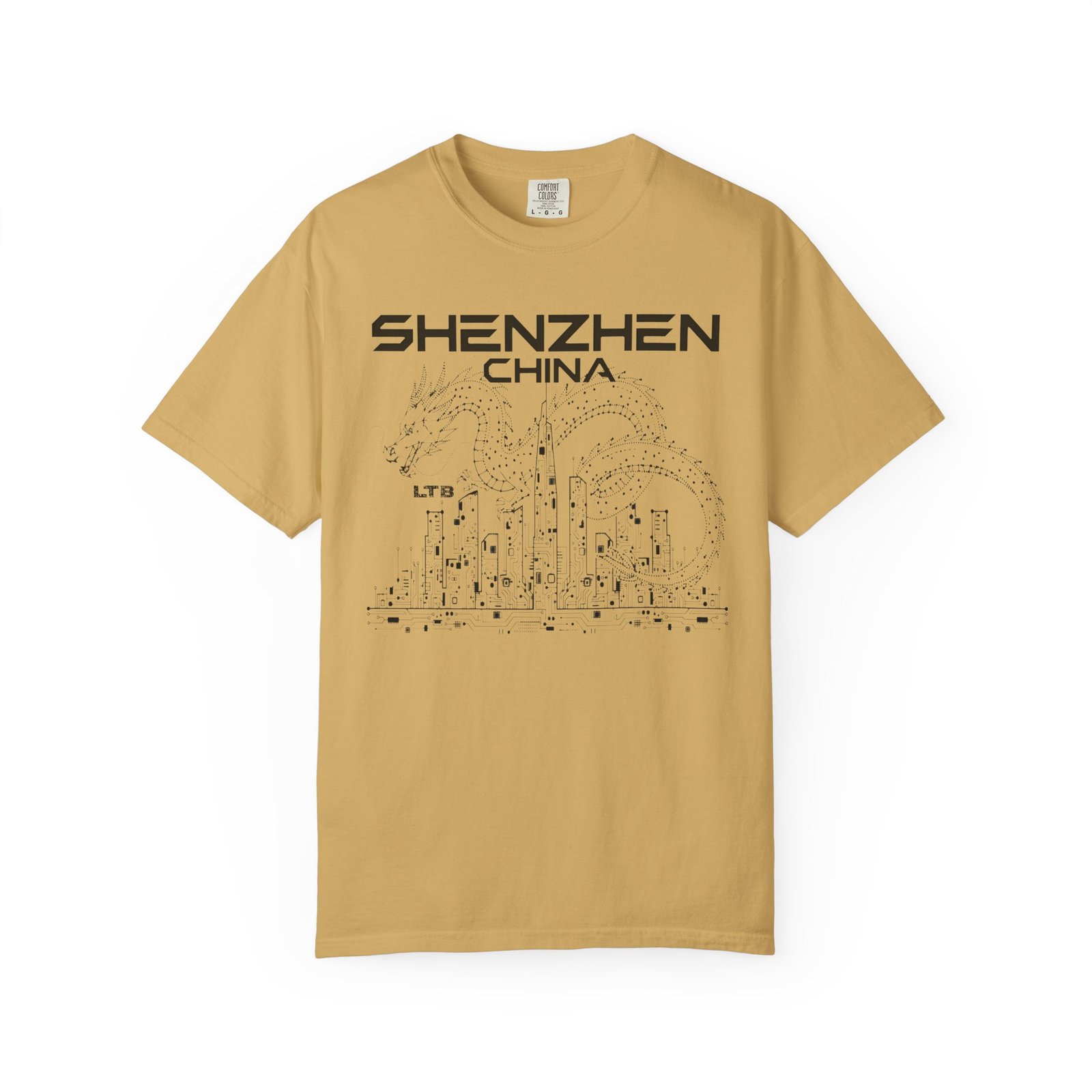 Shenzhen China Double‑Sided T-Shirt | Tech City Skyline Graphic Back Print Tee - Image 6