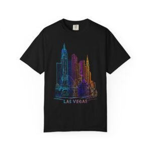 Las Vegas Neon Skyline T-Shirt — Colorful Strip Cityscape Tee