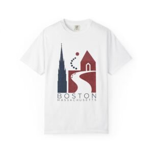 Boston Massachusetts T-Shirt | Historic City Skyline Travel Graphic Tee