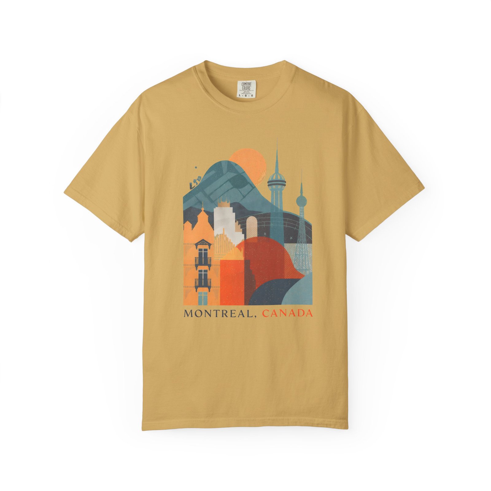 Montreal Canada Cityscape T-Shirt | Skyline Travel Graphic Streetwear Tee - Image 3