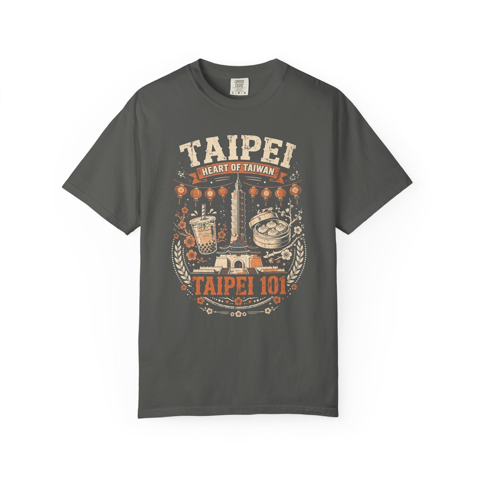 Taipei Taiwan Travel T-Shirt | Taipei 101, Bubble Tea & Night Market Graphic Tee - Image 4