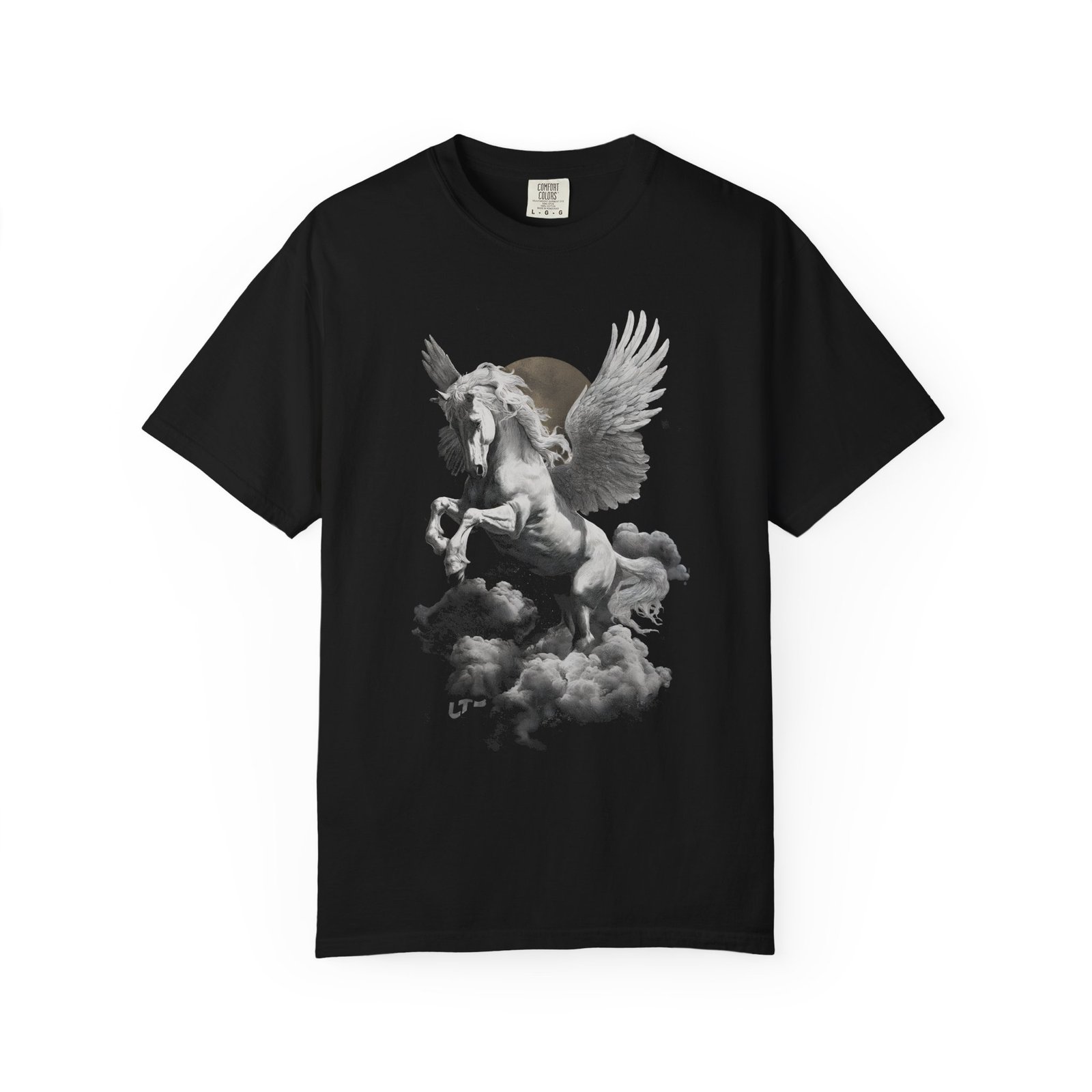 Pegasus Cloud Flight T-Shirt | Mythical Winged Horse Fantasy Graphic Streetwear Tee
