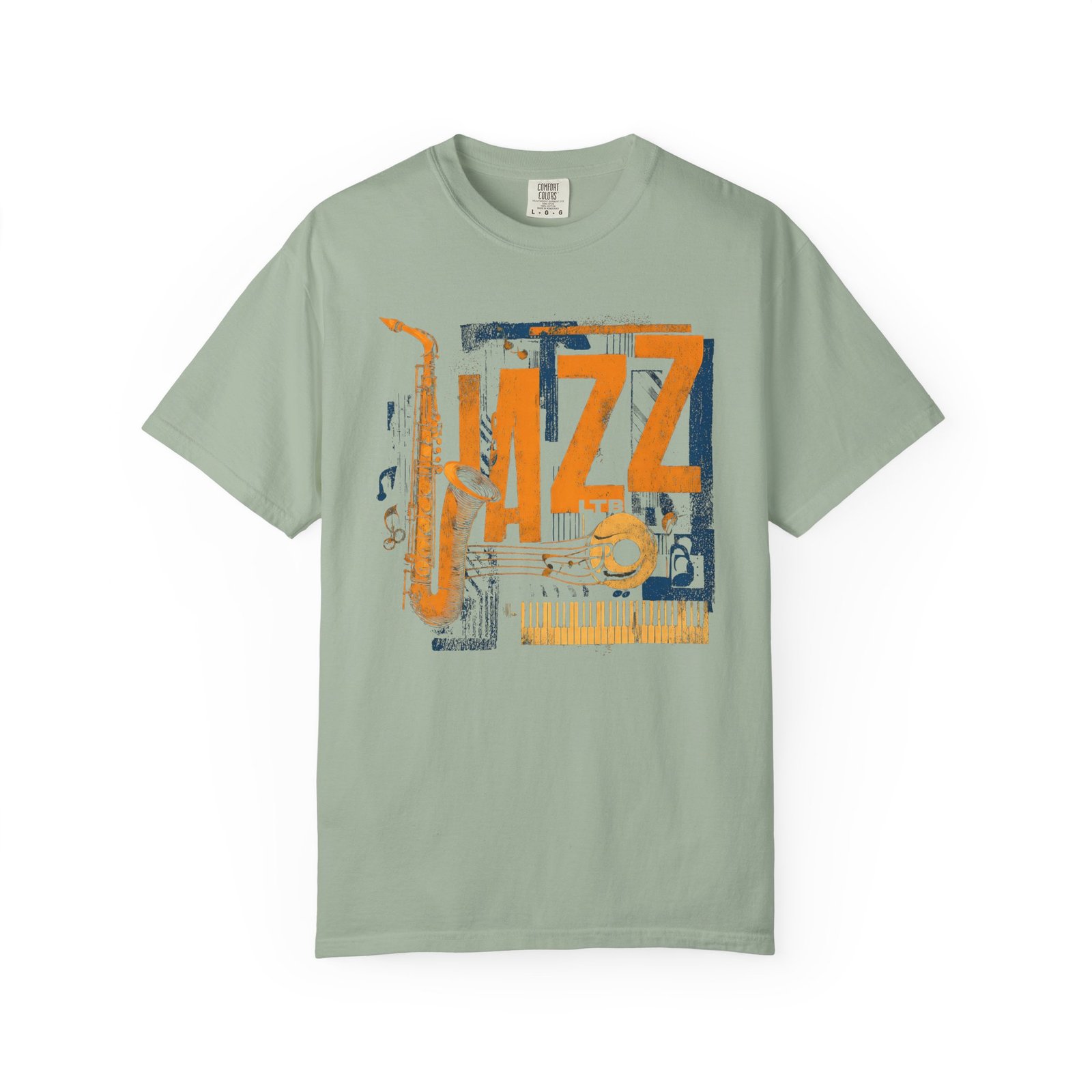 Jazz Saxophone Piano Keyboard T-Shirt | Vintage Music Graphic Streetwear Tee - Image 5
