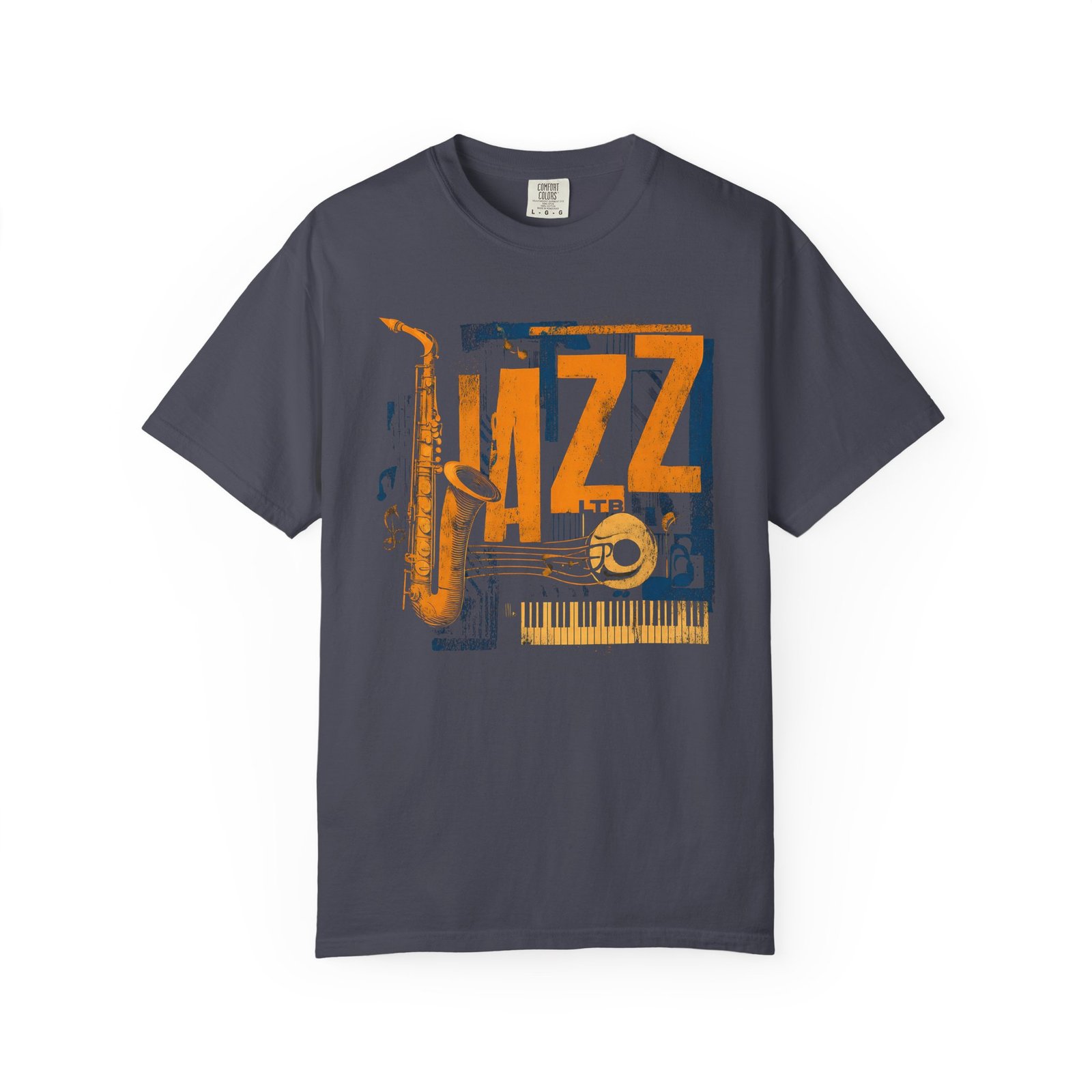Jazz Saxophone Piano Keyboard T-Shirt | Vintage Music Graphic Streetwear Tee - Image 11
