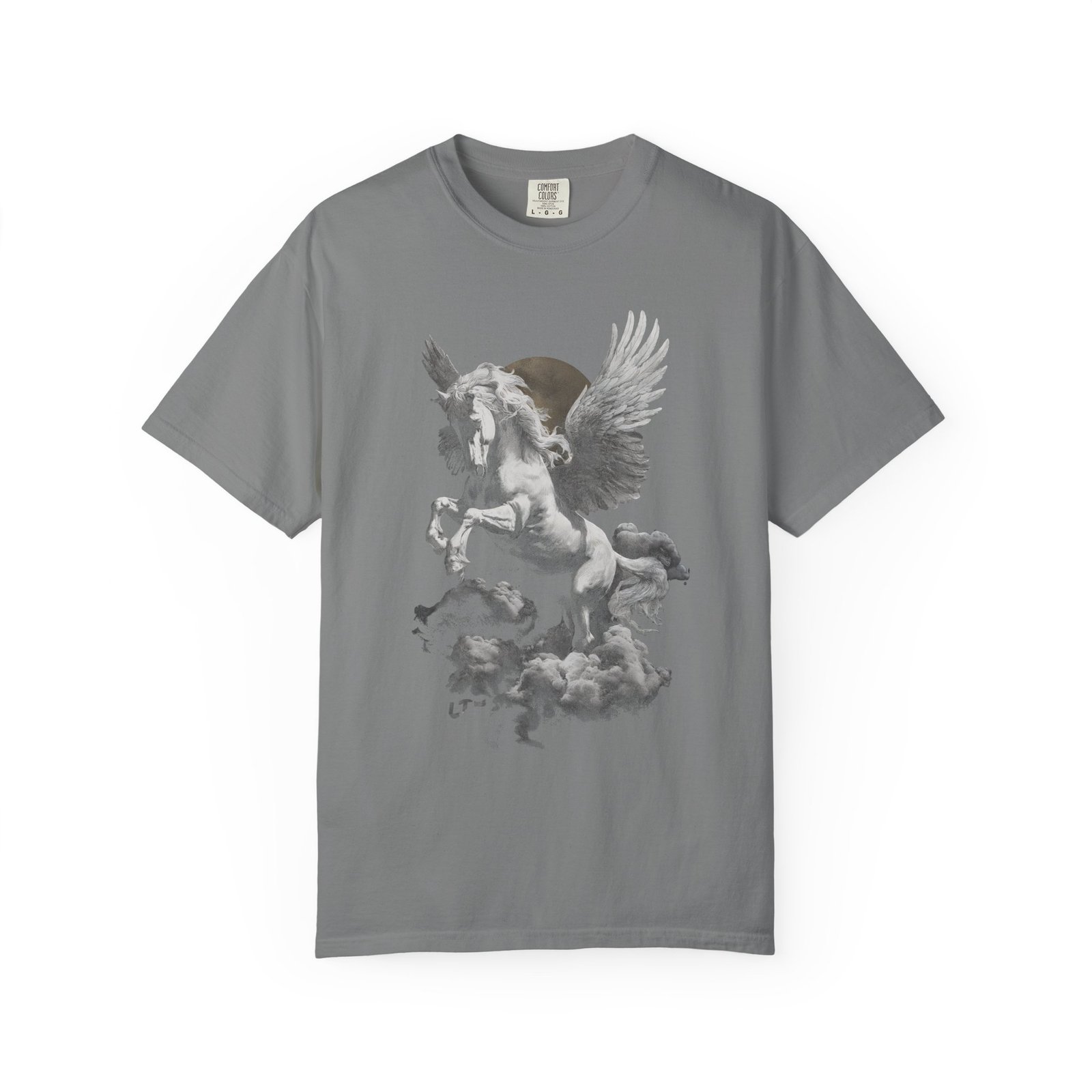Pegasus Cloud Flight T-Shirt | Mythical Winged Horse Fantasy Graphic Streetwear Tee - Image 6