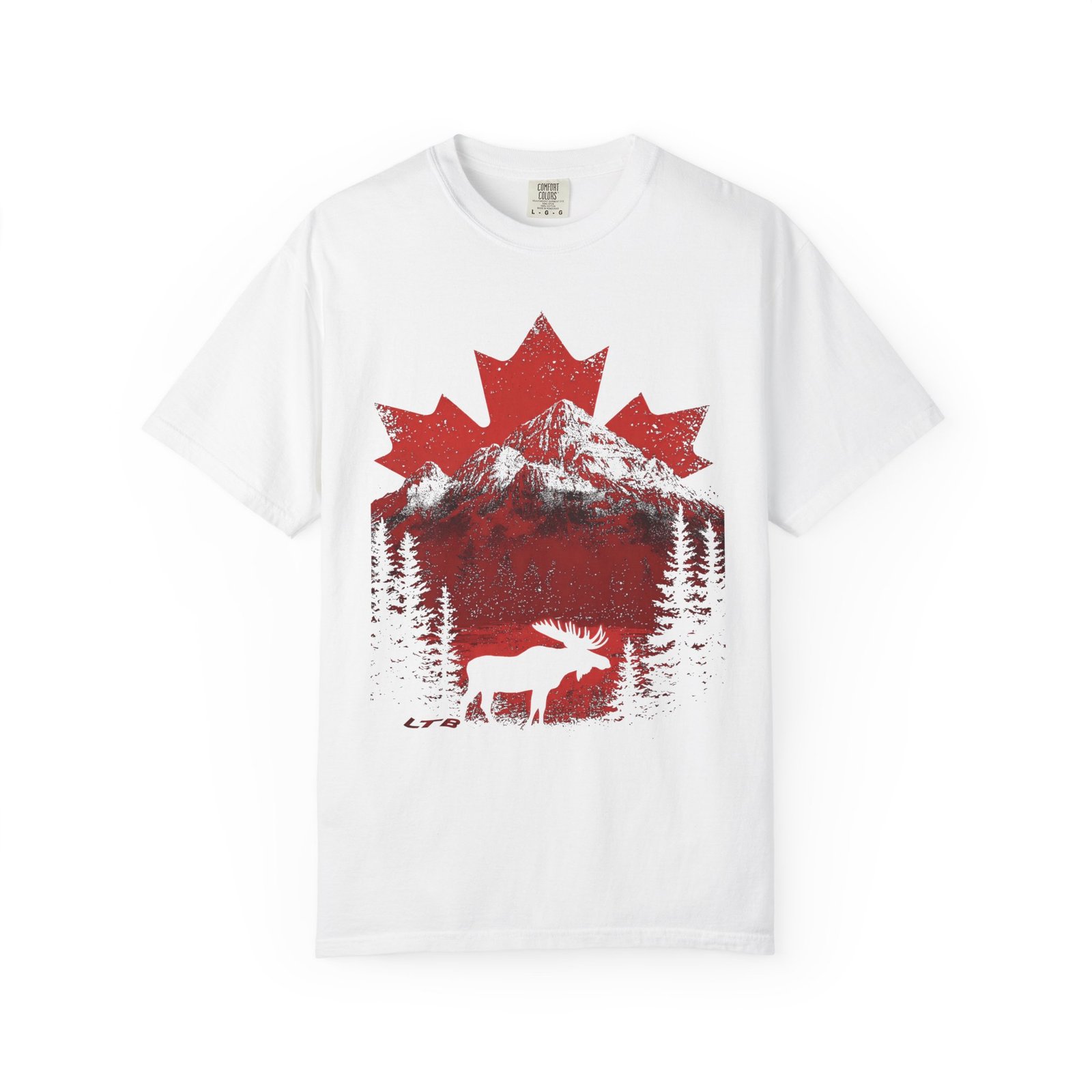 Canada Double Sided Maple Leaf T-Shirt | Moose Mountain Front & Back Graphic Tee - Image 3