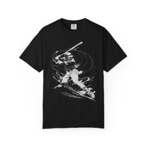 Baseball Player Double‑Sided T-Shirt | Dynamic Batter Uniform No. 23 Back Print Tee