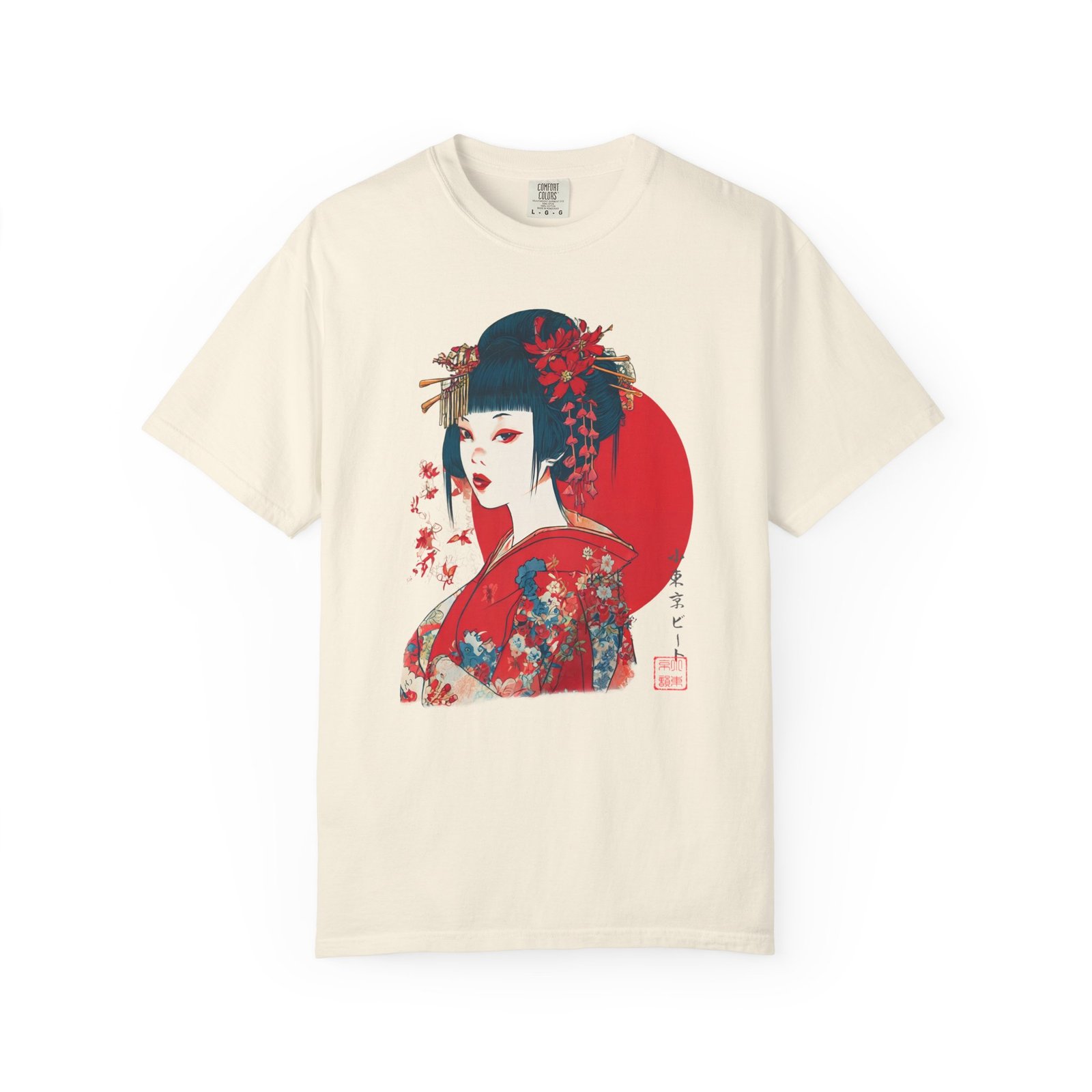 Japanese Geisha Maiko Art T-Shirt | Kimono Art Tokyo Culture Graphic Tee - Image 3