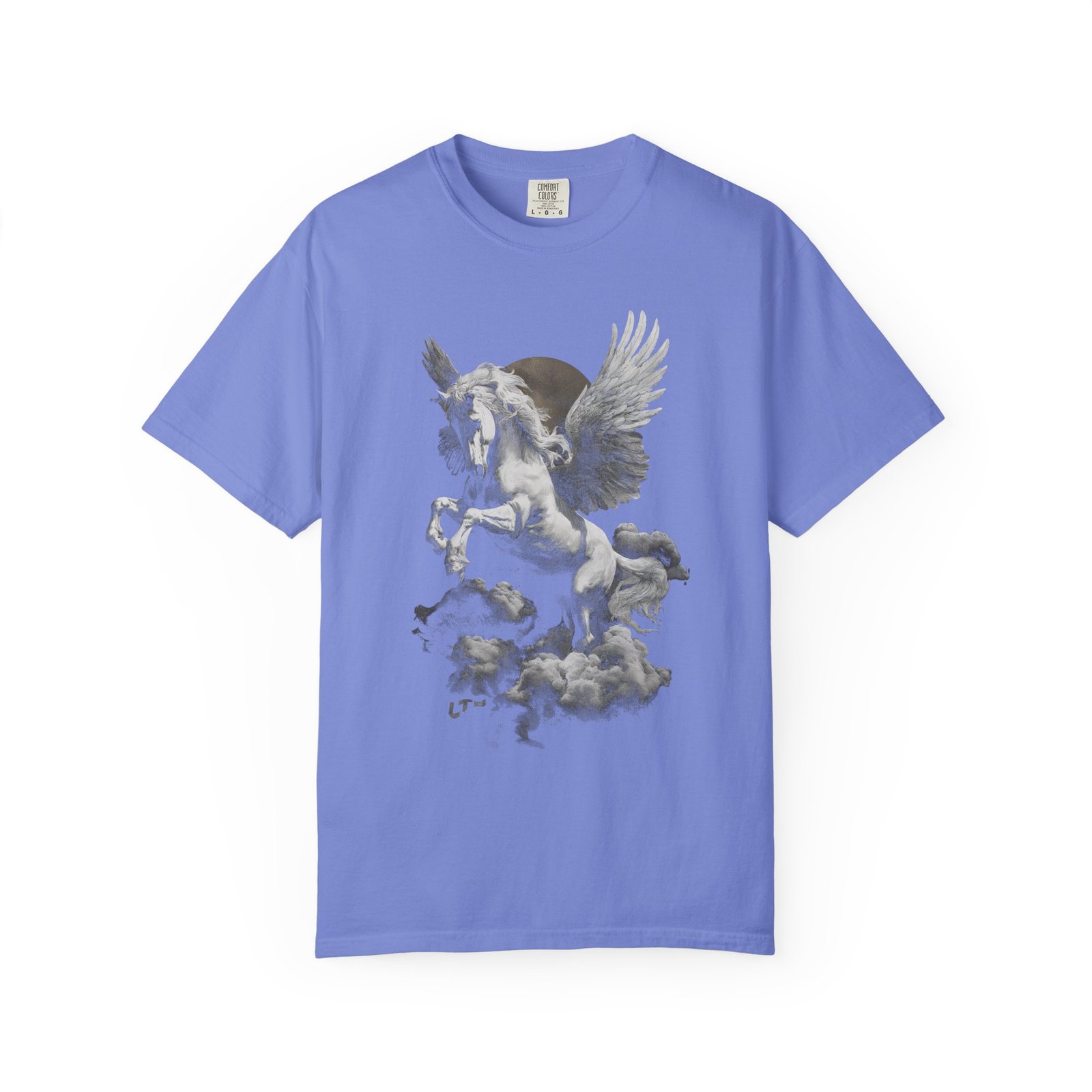 Pegasus Cloud Flight T-Shirt | Mythical Winged Horse Fantasy Graphic Streetwear Tee - Image 8