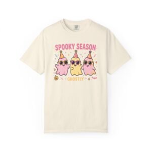 Spooky Season Ghost T-Shirt | Cute Halloween Party Hat Ghosts Graphic Tee