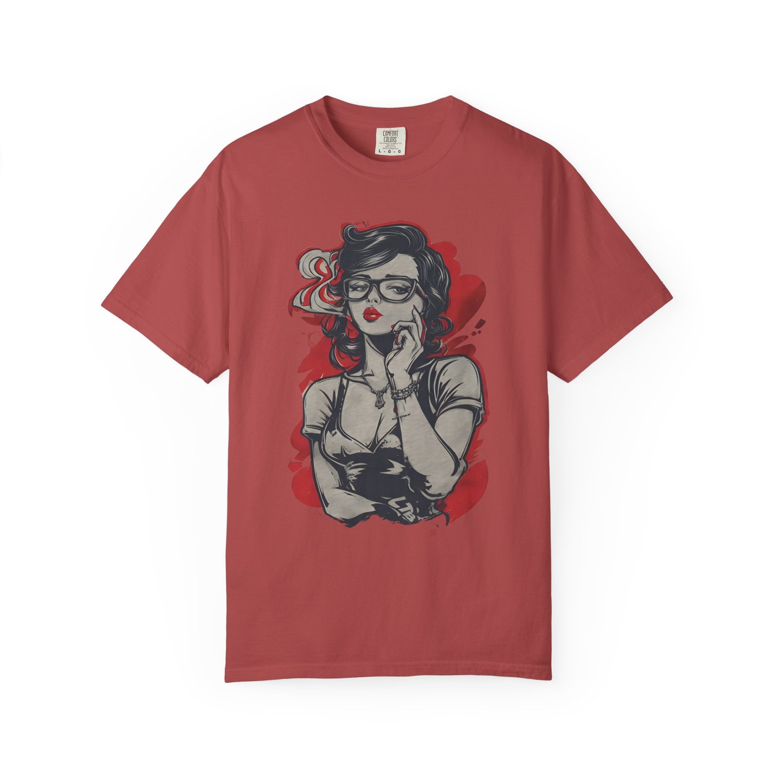 Retro Pinup Girl Graphic T-Shirt | Vintage Glasses Fashion Graphic Tee - Image 15