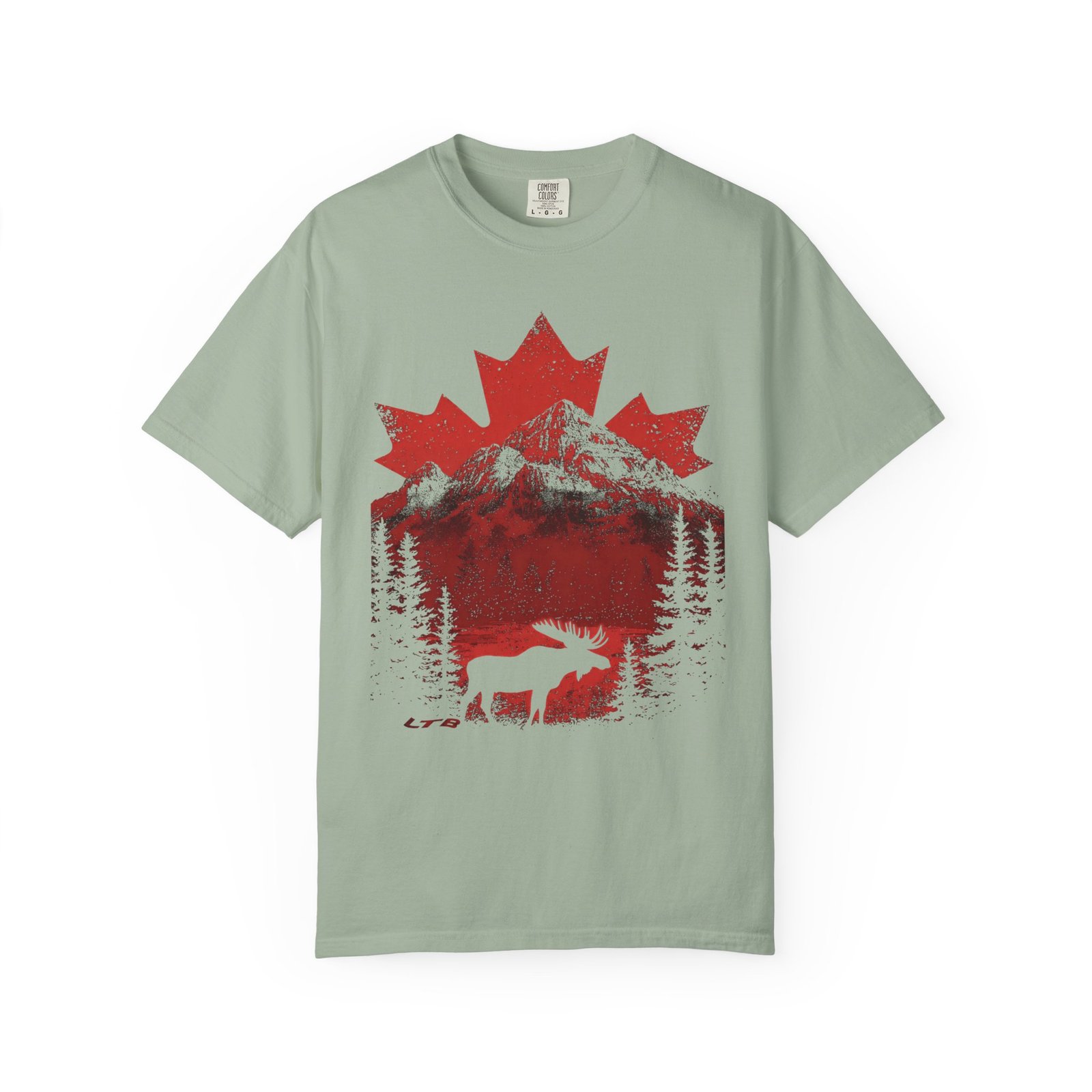 Canada Double Sided Maple Leaf T-Shirt | Moose Mountain Front & Back Graphic Tee - Image 9