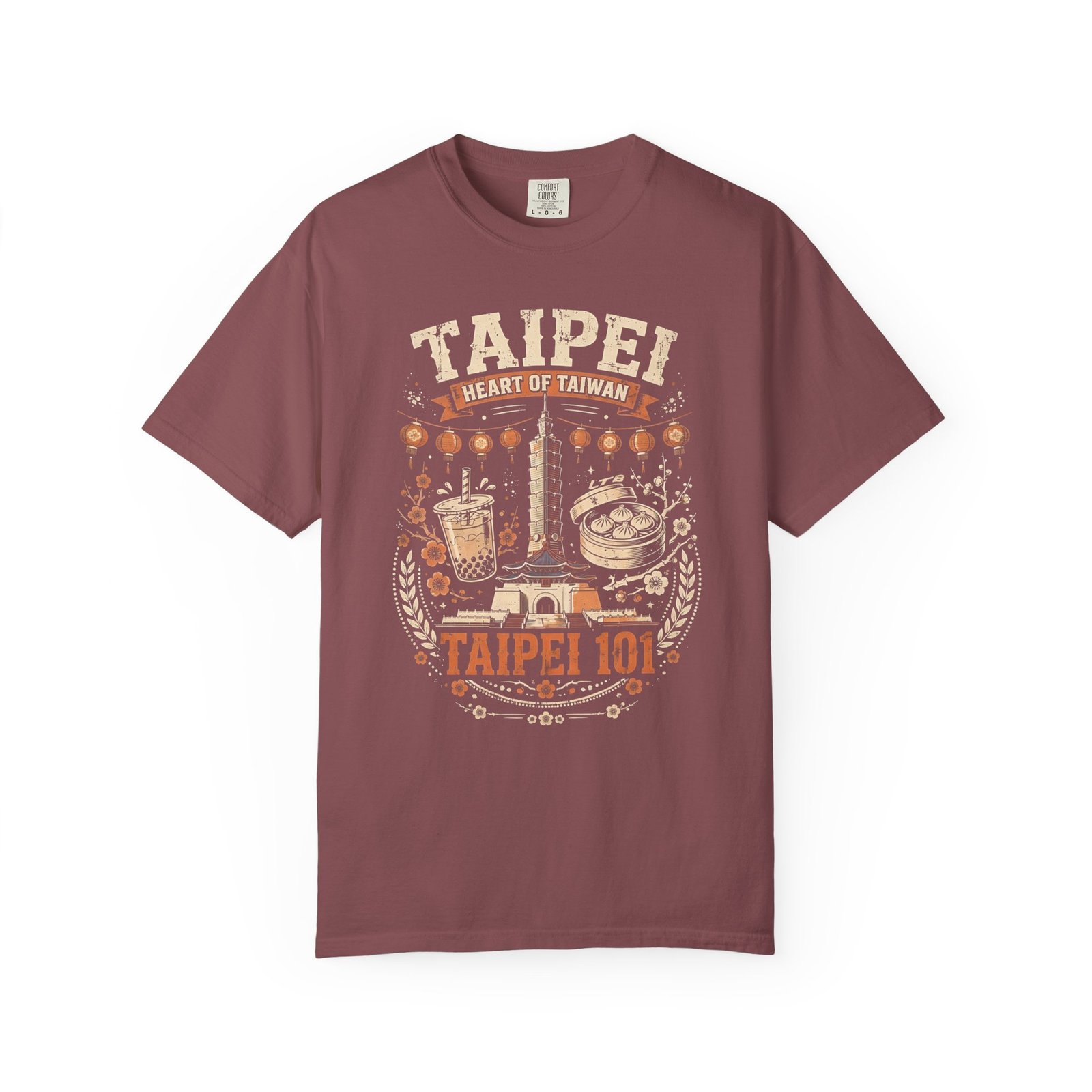 Taipei Taiwan Travel T-Shirt | Taipei 101, Bubble Tea & Night Market Graphic Tee - Image 2