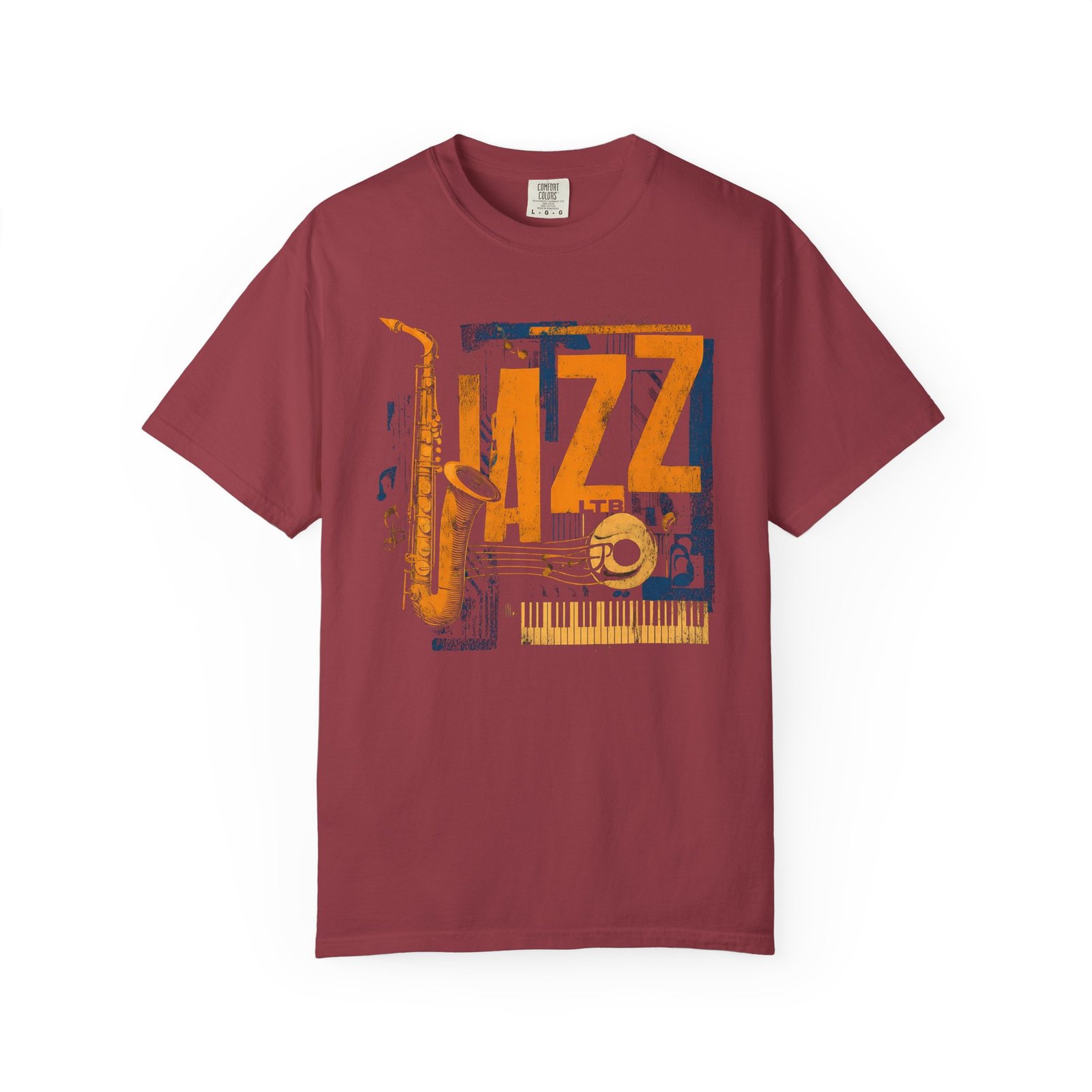 Jazz Saxophone Piano Keyboard T-Shirt | Vintage Music Graphic Streetwear Tee - Image 13