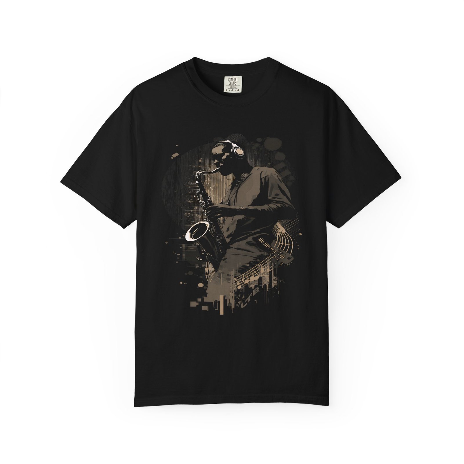 Jazz Saxophone T-Shirt | Urban Musician Graphic Streetwear Tee