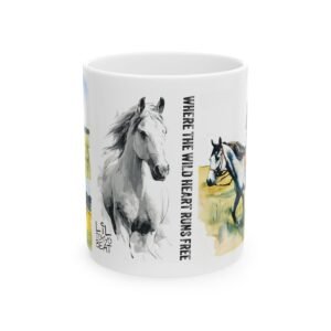 Where the Wild Heart Runs Free Mug | Horse Lover Ceramic Coffee Mug