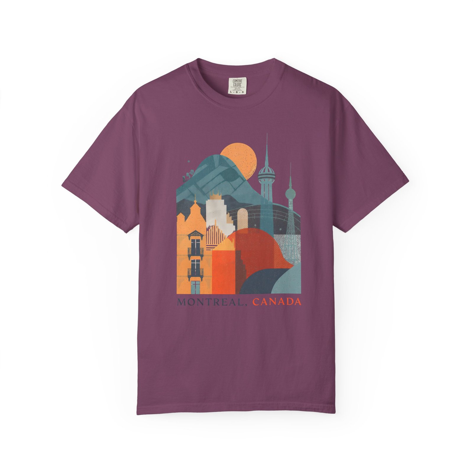 Montreal Canada Cityscape T-Shirt | Skyline Travel Graphic Streetwear Tee - Image 15