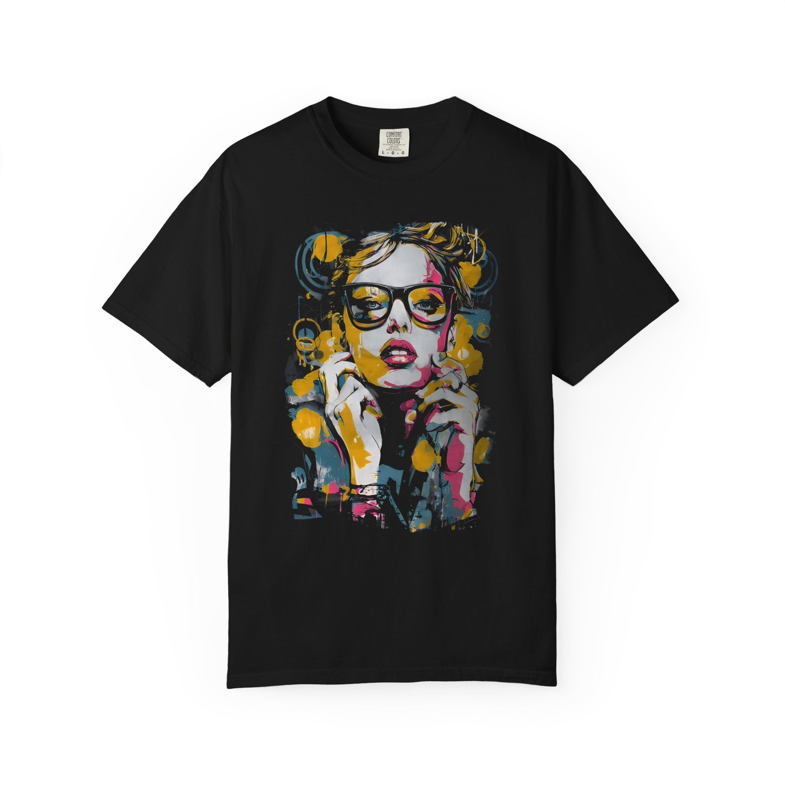 Pop Art Girl T-Shirt | Colorful Fashion Portrait Streetwear Graphic Tee