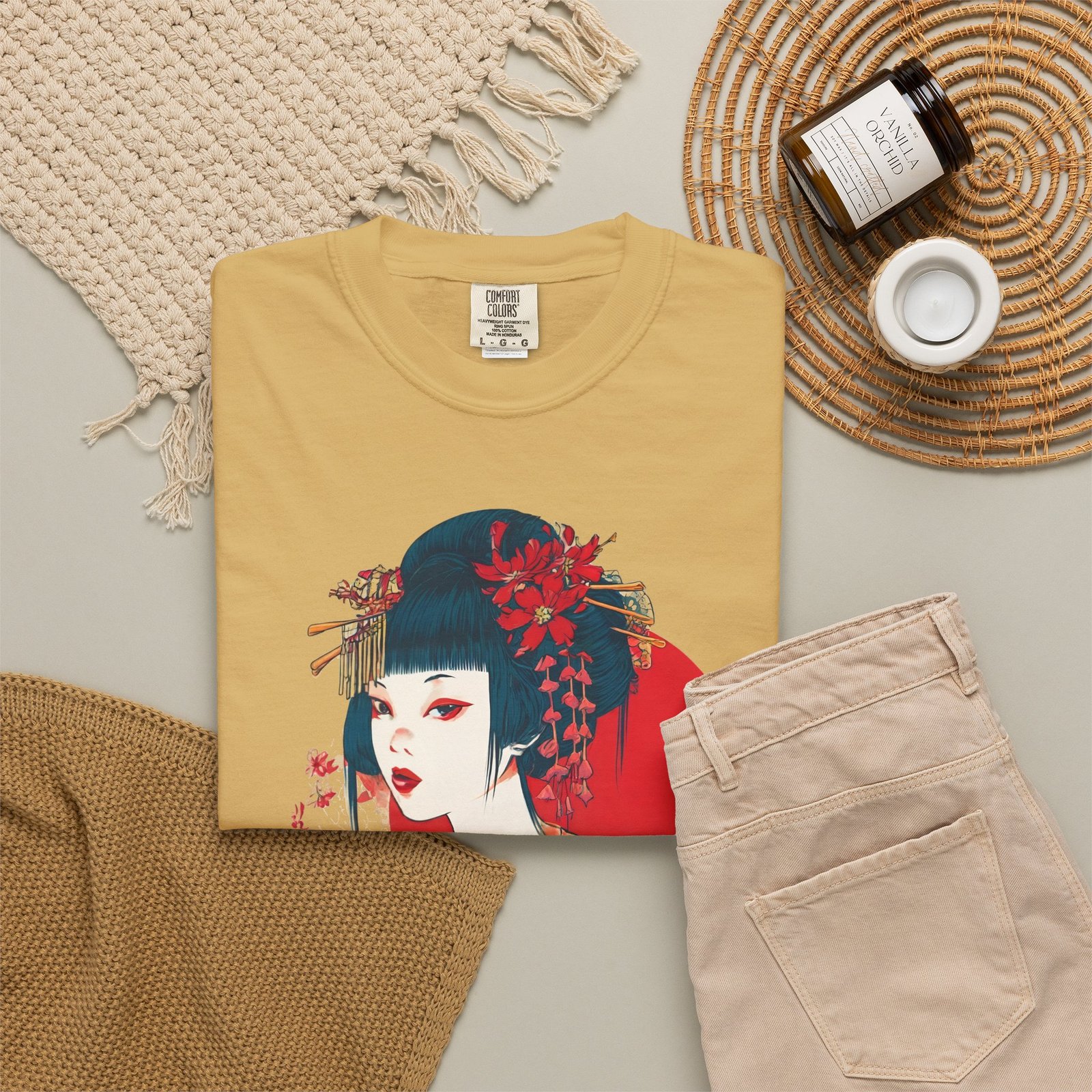 Japanese Geisha Maiko Art T-Shirt | Kimono Art Tokyo Culture Graphic Tee - Image 5