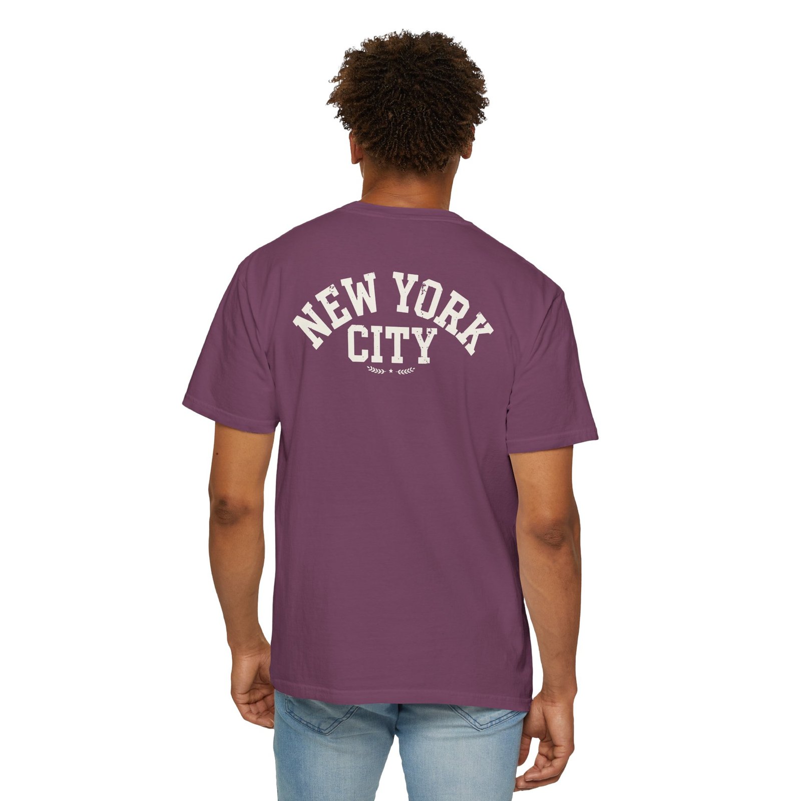 New York City Double Sided T-Shirt | NYC Skyline Statue of Liberty Front & Back Graphic Tee - Image 14