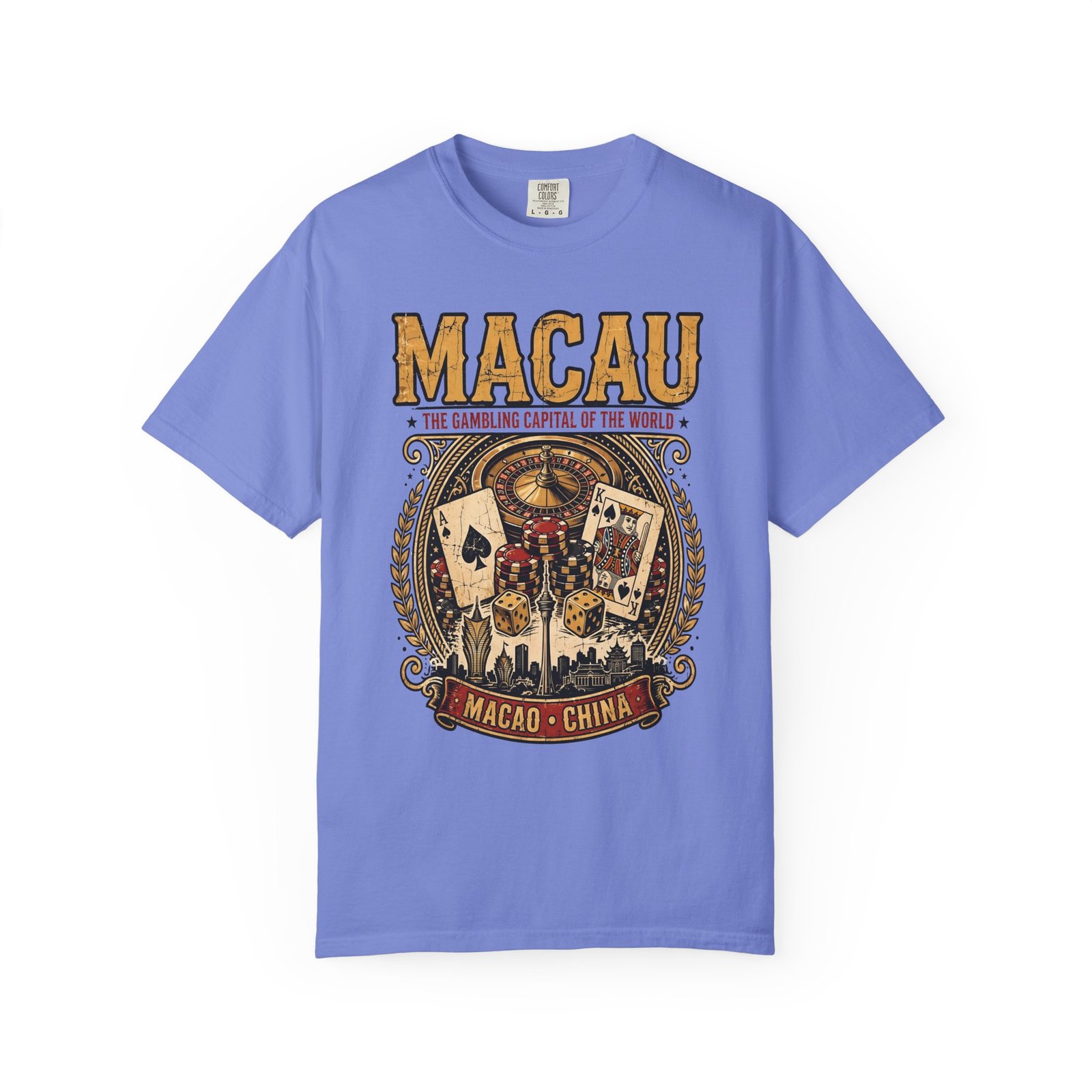 Macau China Vintage T-Shirt | Casino Capital of the World Graphic Tee - Image 11