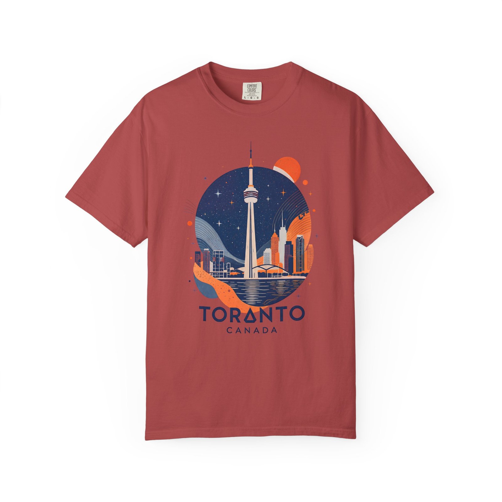 Toronto Canada Nightscape T-Shirt | CN Tower Skyline Graphic Streetwear Tee - Image 15
