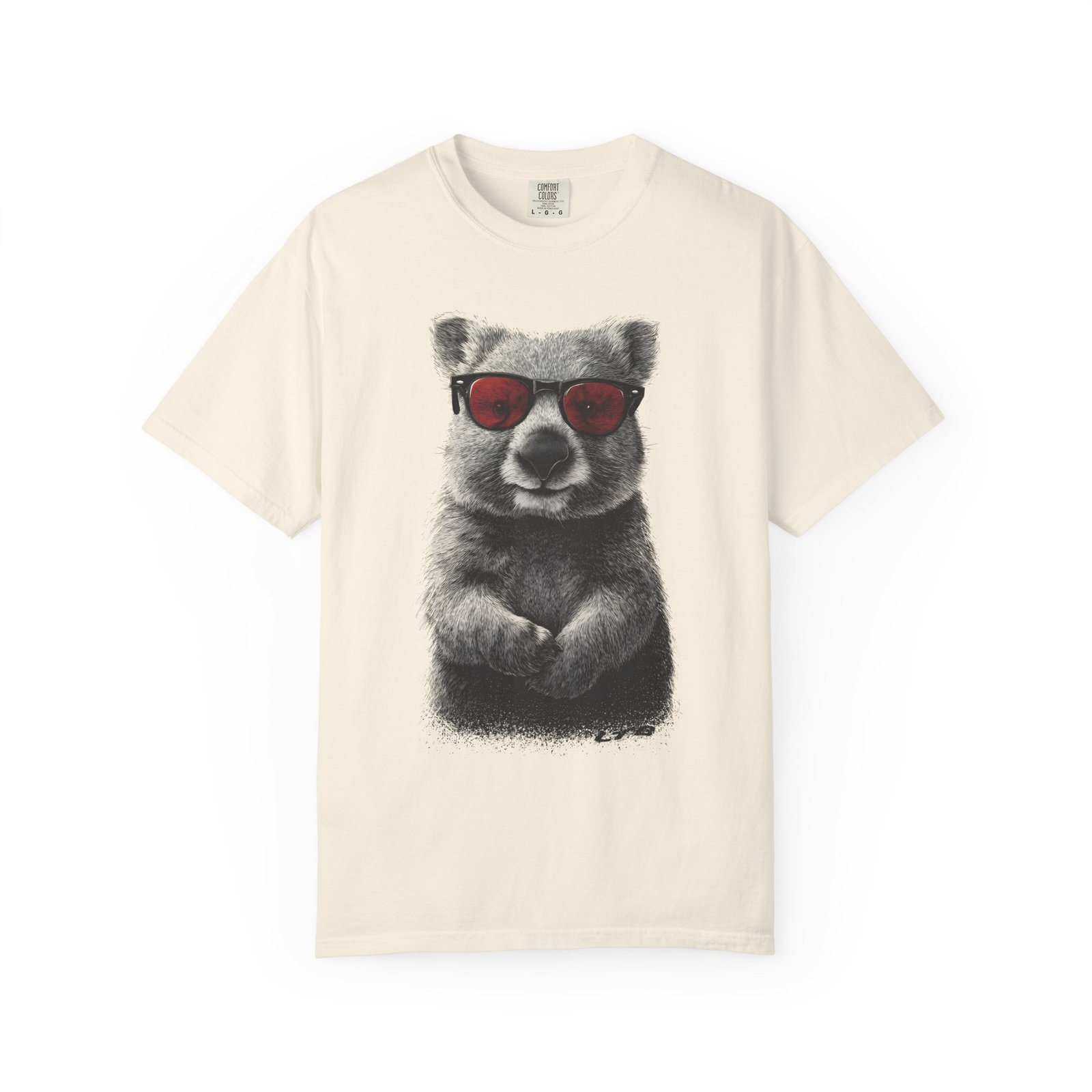 Cool Wombat Sunglasses T-Shirt | Funny Animal Graphic Tee - Image 2