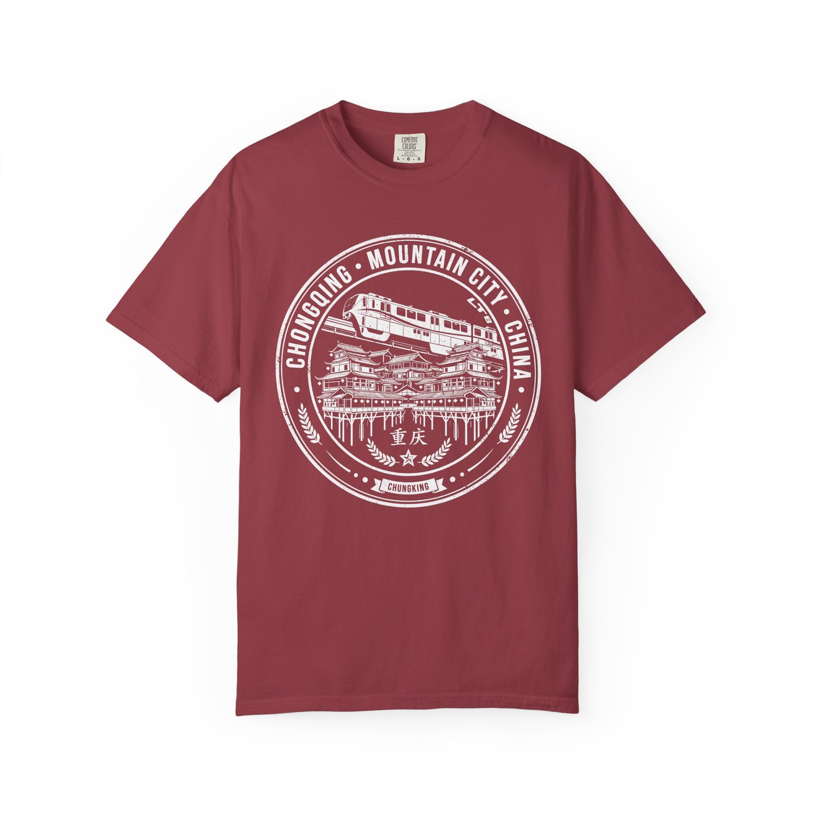 Chongqing China T-Shirt | Mountain City Rail Transit Graphic Tee - Image 14