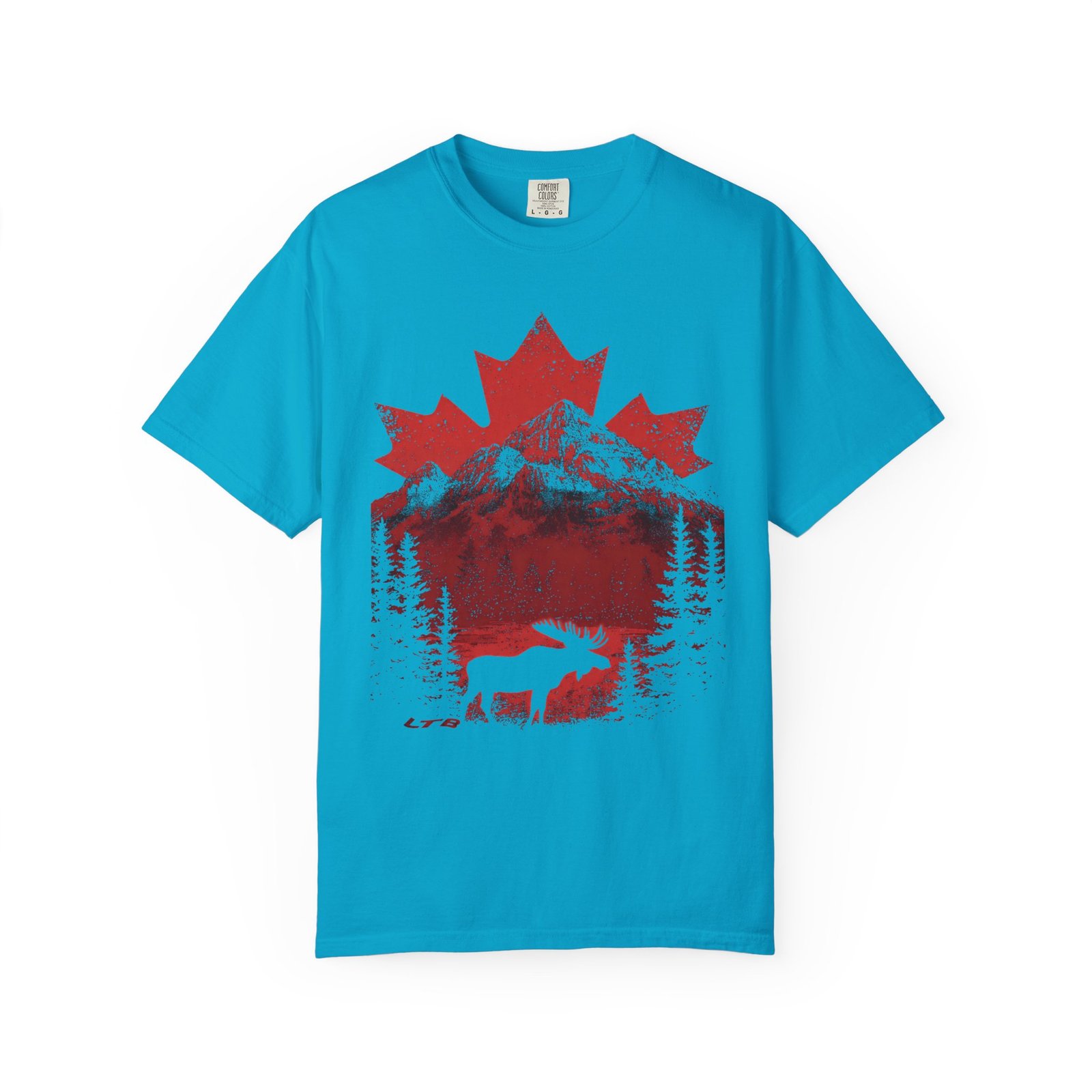 Canada Double Sided Maple Leaf T-Shirt | Moose Mountain Front & Back Graphic Tee - Image 12