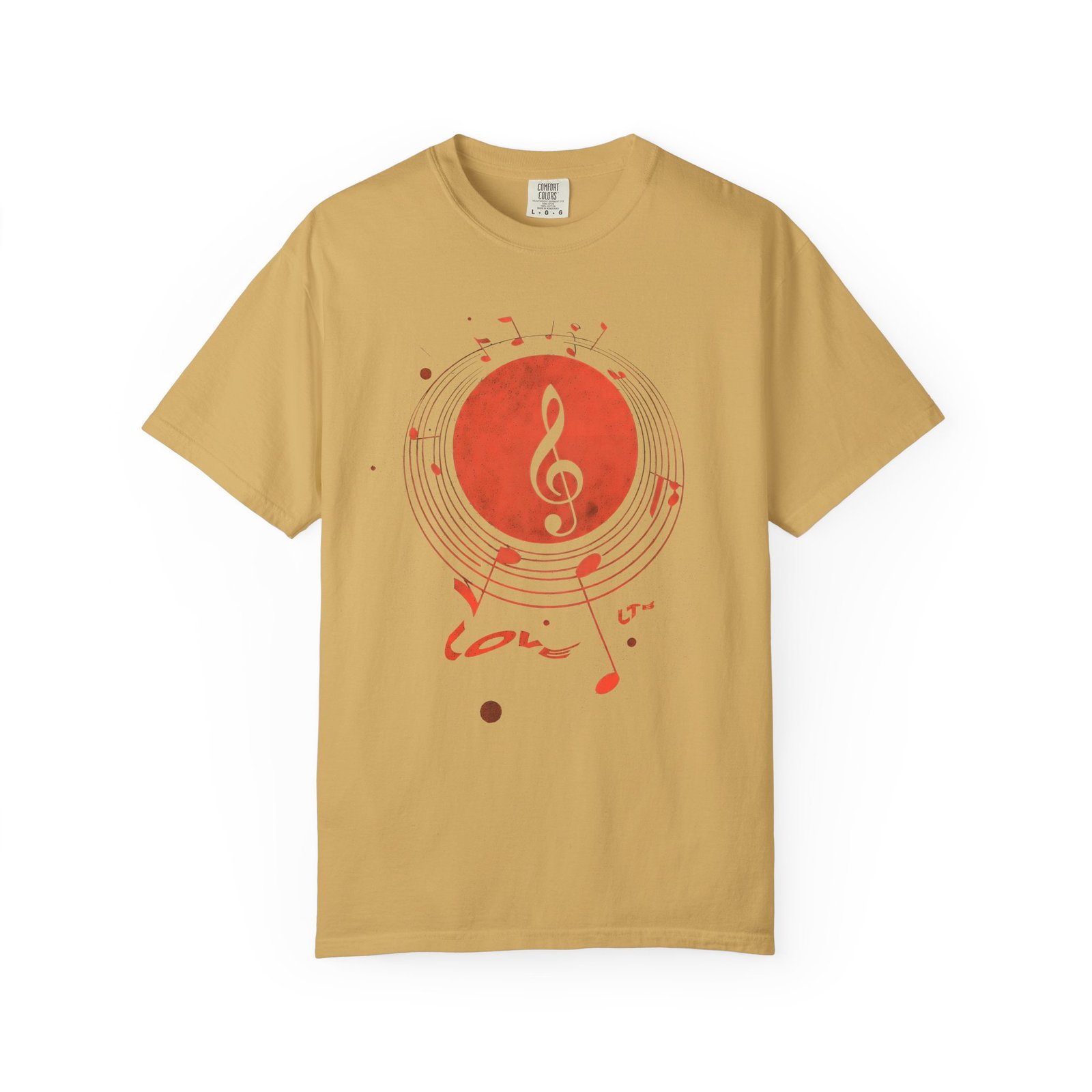 Love Music T-Shirt | Treble Clef Notes Graphic Streetwear Tee - Image 3