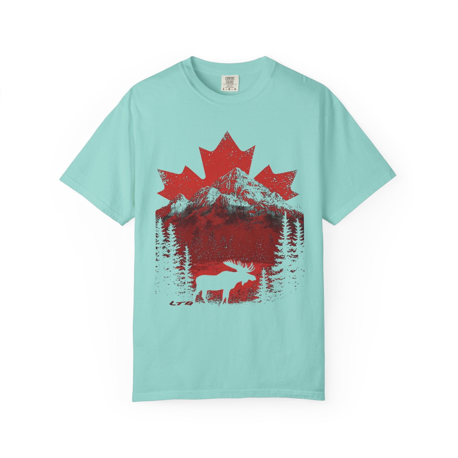 Canada Double Sided Maple Leaf T-Shirt | Moose Mountain Front & Back Graphic Tee - Image 10