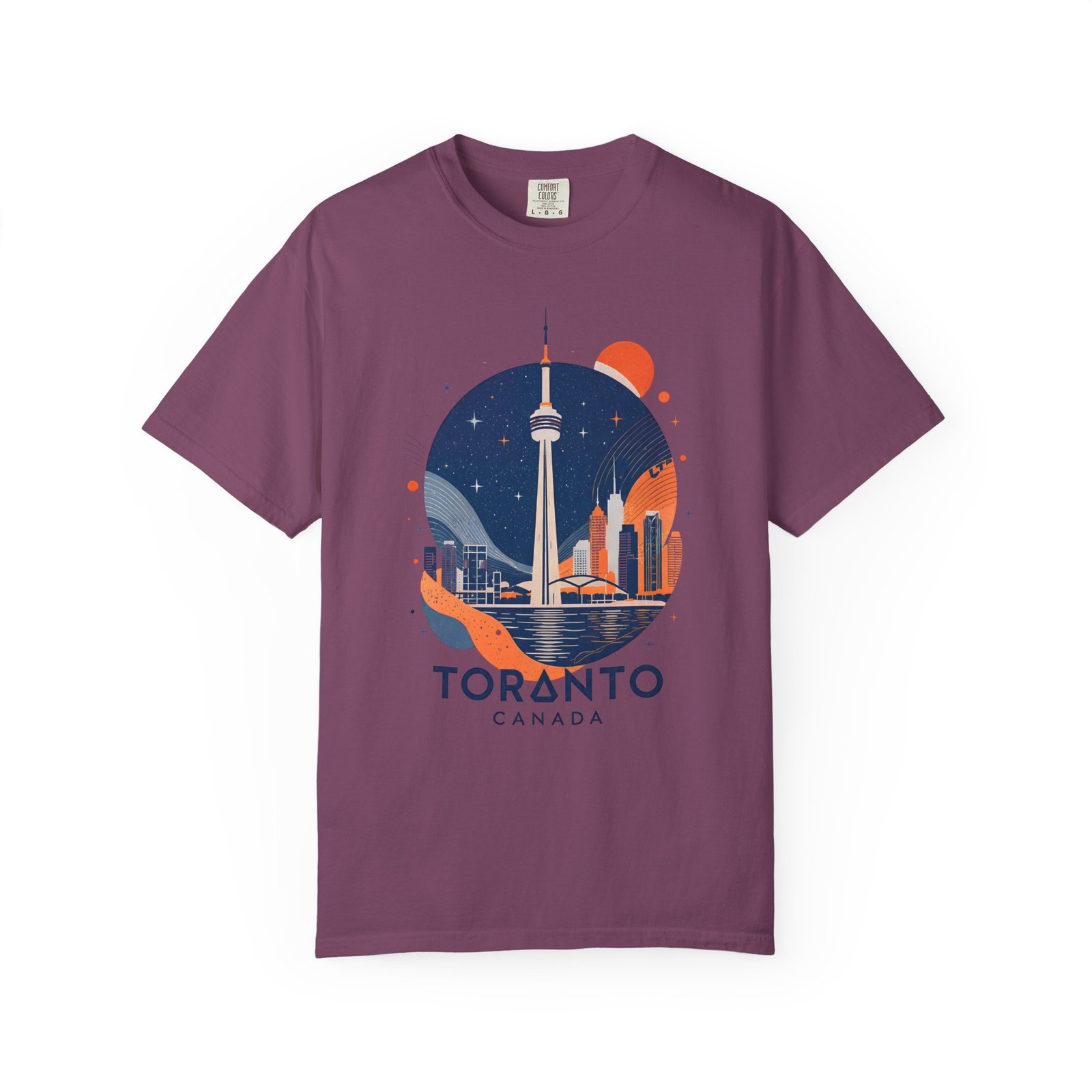 Toronto Canada Nightscape T-Shirt | CN Tower Skyline Graphic Streetwear Tee - Image 14