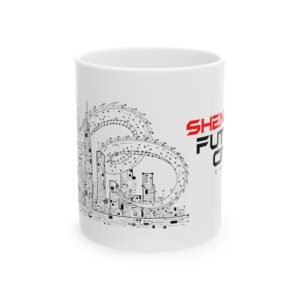 Shenzhen Future City Mug | Circuit Skyline Dragon Tech Coffee Mug