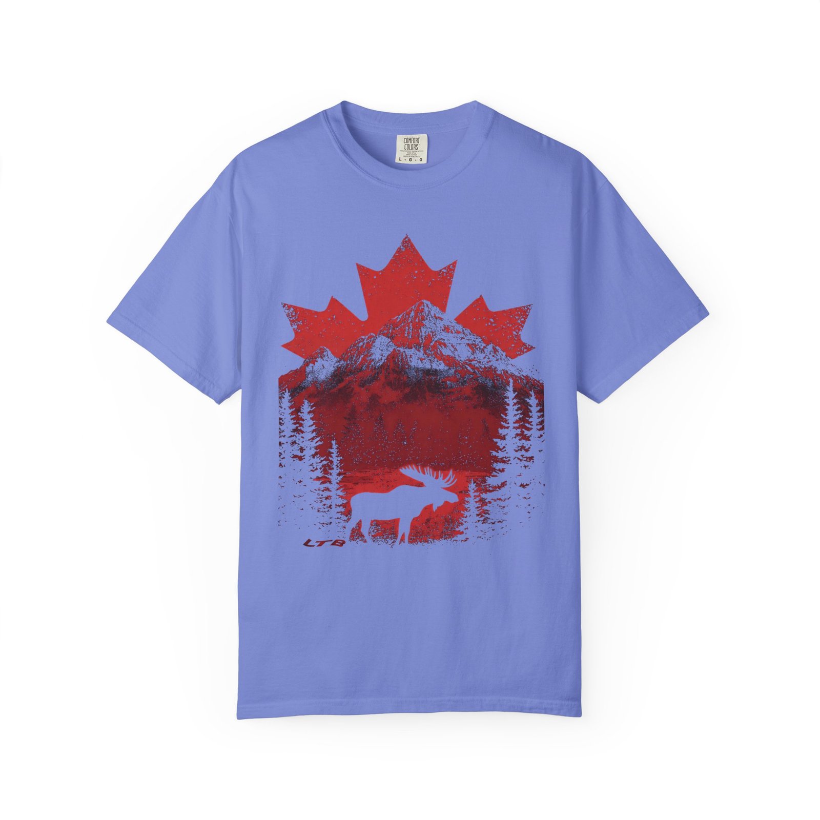 Canada Double Sided Maple Leaf T-Shirt | Moose Mountain Front & Back Graphic Tee - Image 13
