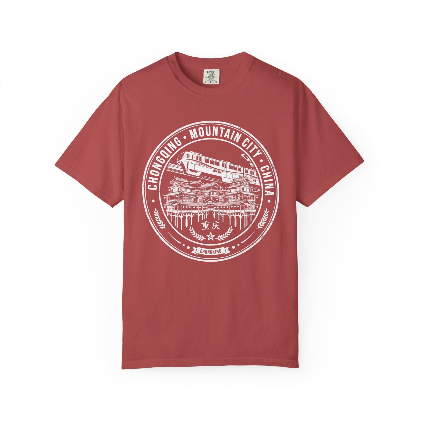 Chongqing China T-Shirt | Mountain City Rail Transit Graphic Tee - Image 15
