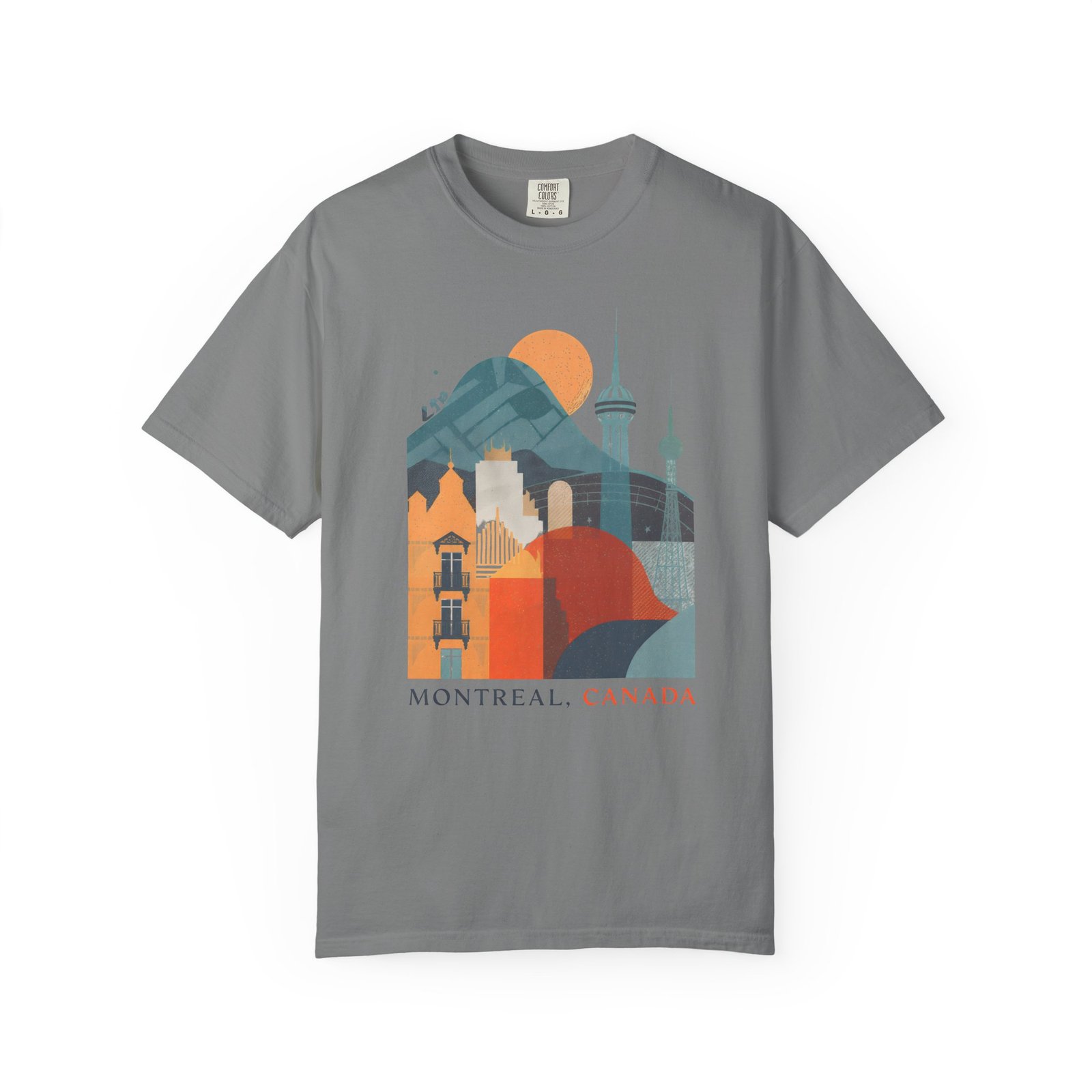 Montreal Canada Cityscape T-Shirt | Skyline Travel Graphic Streetwear Tee - Image 5