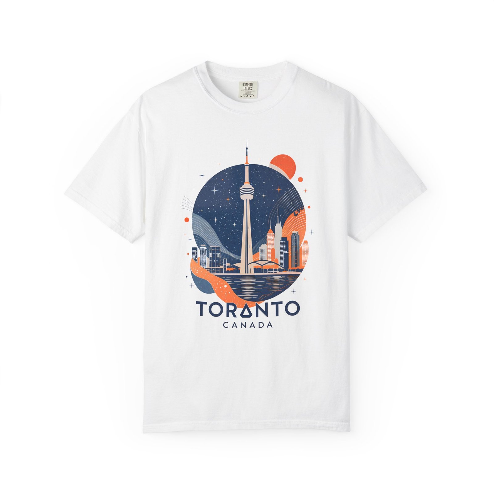 Toronto Canada Nightscape T-Shirt | CN Tower Skyline Graphic Streetwear Tee