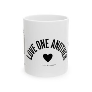 Love One Another Mug | Hippo & Mouse Ceramic Coffee Mug Gift