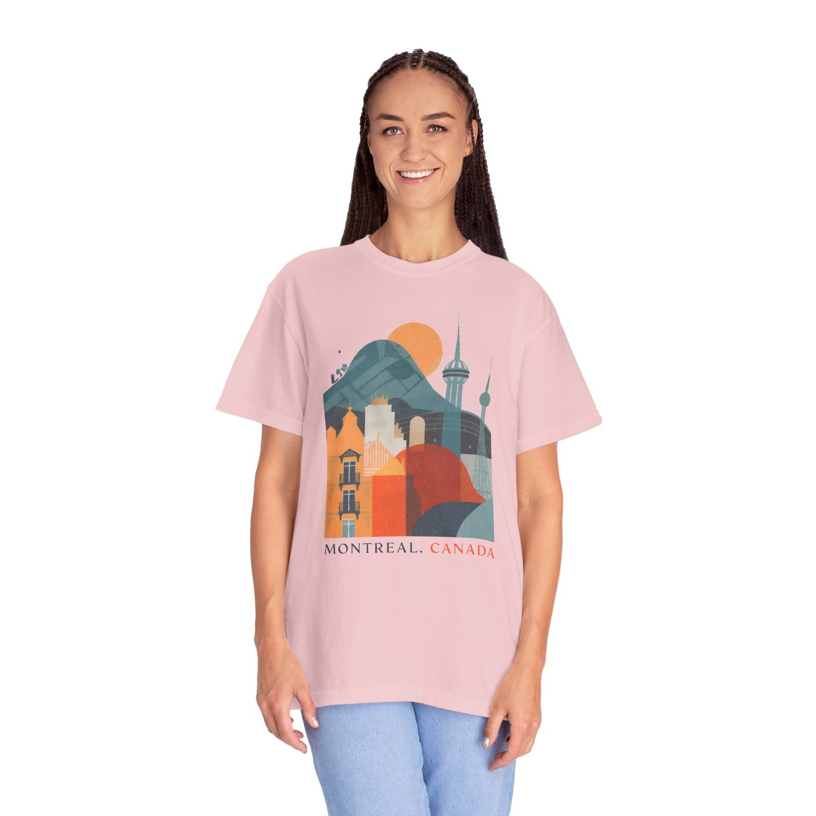 Montreal Canada Cityscape T-Shirt | Skyline Travel Graphic Streetwear Tee - Image 14