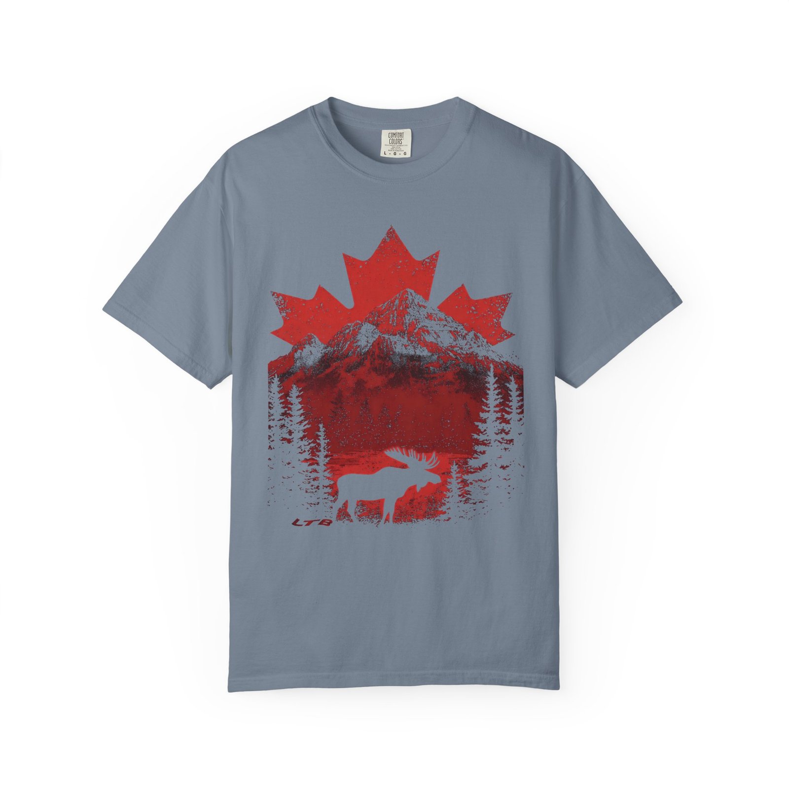 Canada Double Sided Maple Leaf T-Shirt | Moose Mountain Front & Back Graphic Tee - Image 14
