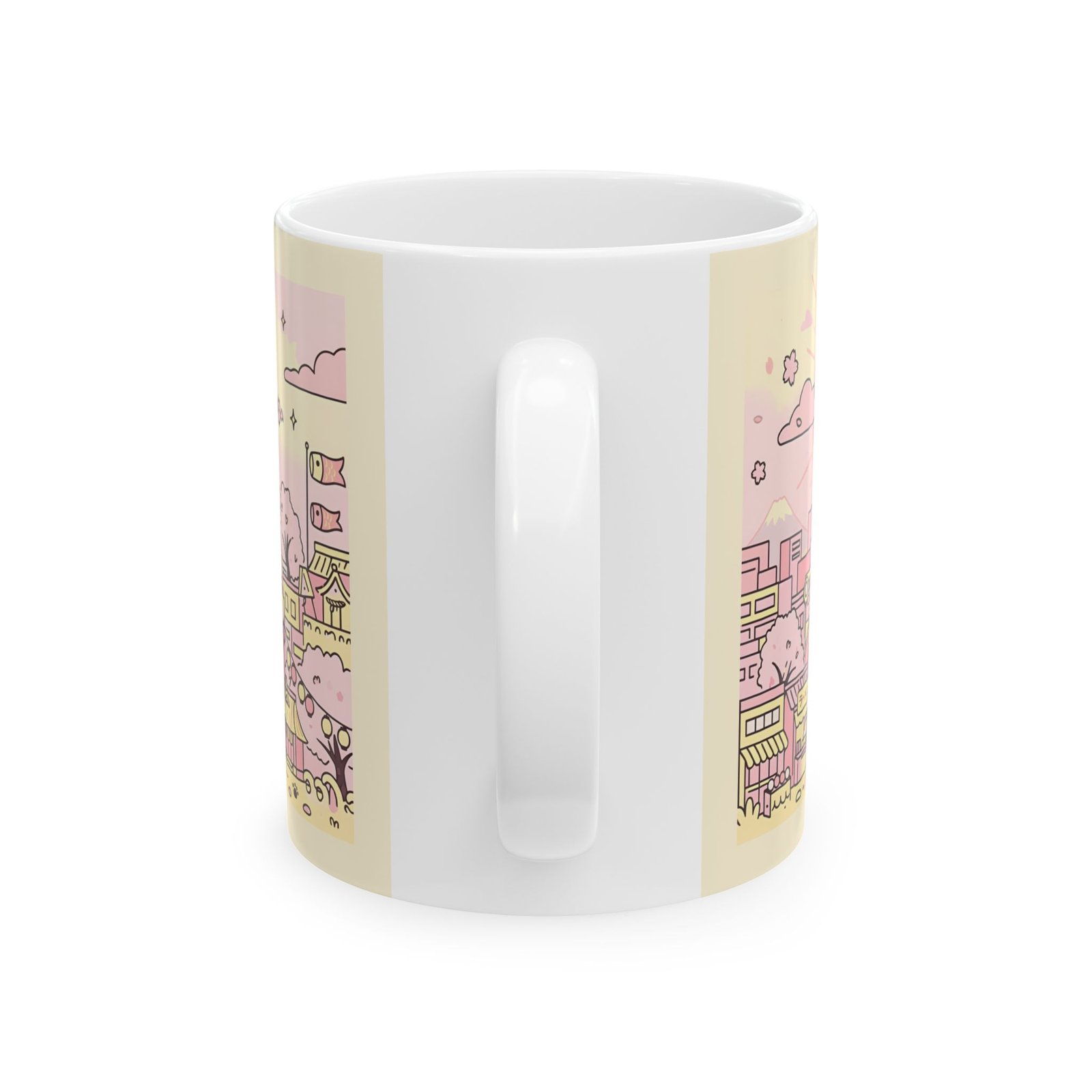 Kawaii Cat Monster Mug | Cute Catzilla Kaiju Ceramic Coffee Mug - Image 2