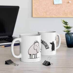 Love One Another Mug | Hippo & Mouse Ceramic Coffee Mug Gift
