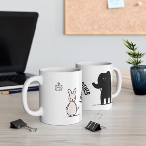 Love One Another Mug | Rabbit & Elephant Ceramic Coffee Mug Gift