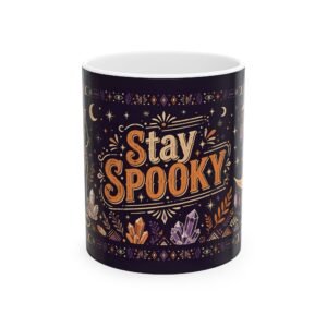 Stay Spooky Mug | Black Cat Halloween Witchy Ceramic Coffee Mug