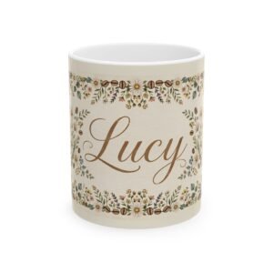 Personalized Lucy Mug | Floral Coffee Lover Ceramic Mug
