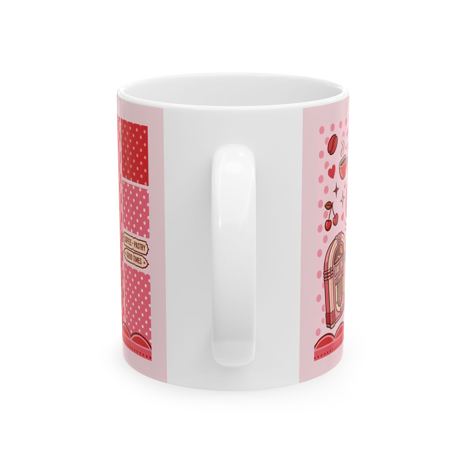 Lucy Coffee Mug | Cute Retro Diner Girl Ceramic Coffee Mug - Image 2