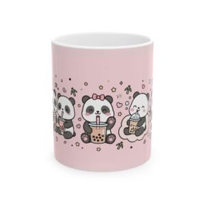 Cute Panda Boba Mug | Kawaii Bubble Tea Ceramic Coffee Mug