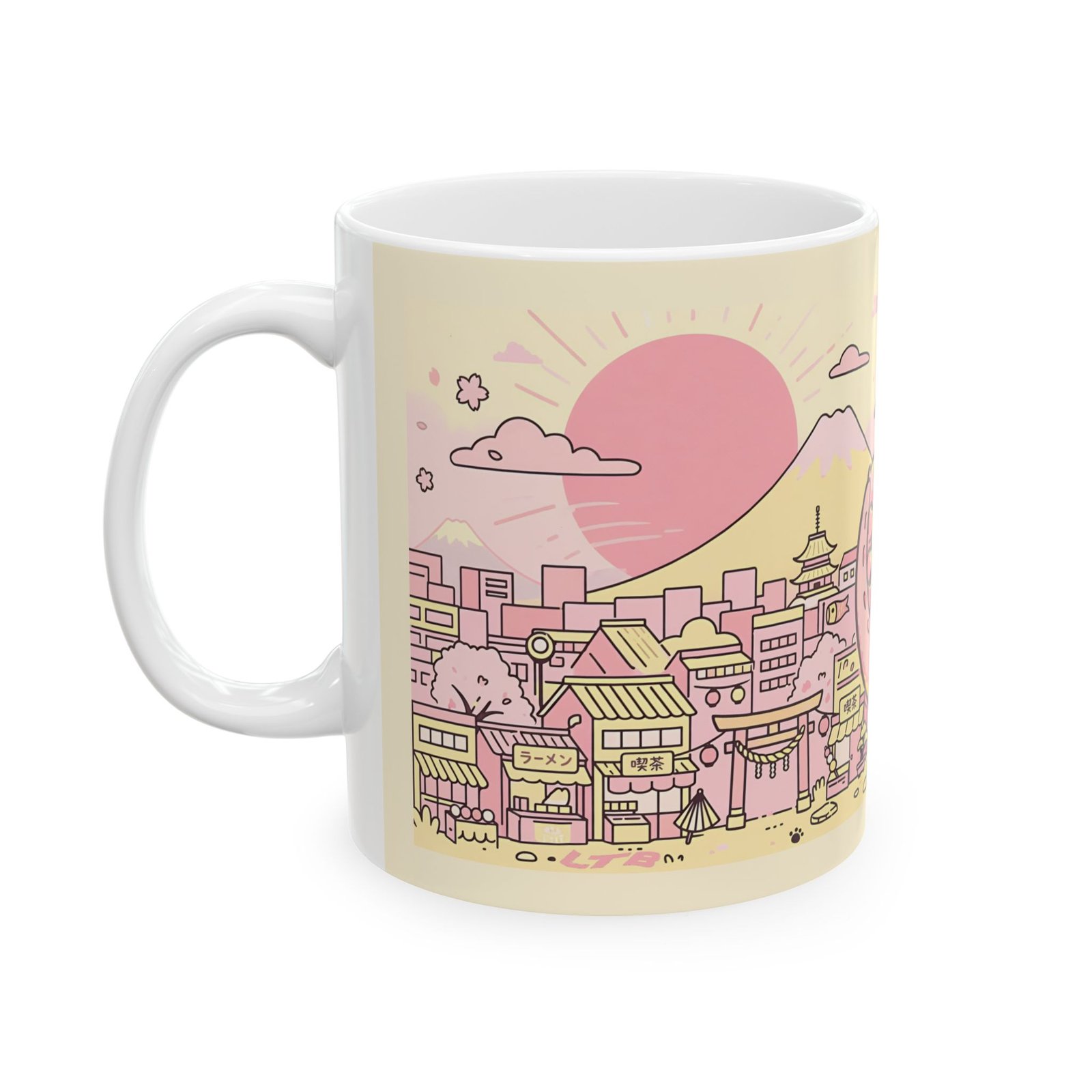 Kawaii Cat Monster Mug | Cute Catzilla Kaiju Ceramic Coffee Mug - Image 3