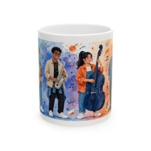 Jazz Friends Mug | Youth Jazz Band Ceramic Coffee Mug